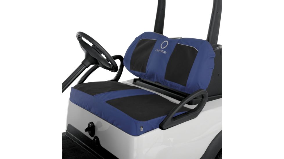 Classic Accessories Fairway Golf Cart Neoprene Bench Seat Cover, Black/Navy 4010577