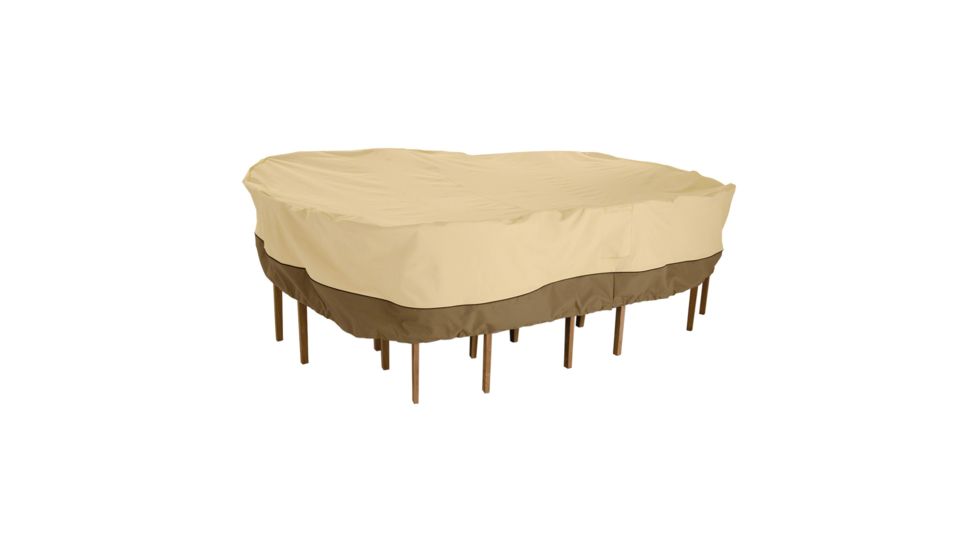 Classic Accessories Veranda Oval Table Set Cover, 128&quot;x82&quot;x23&quot;, Extra Large 4011060