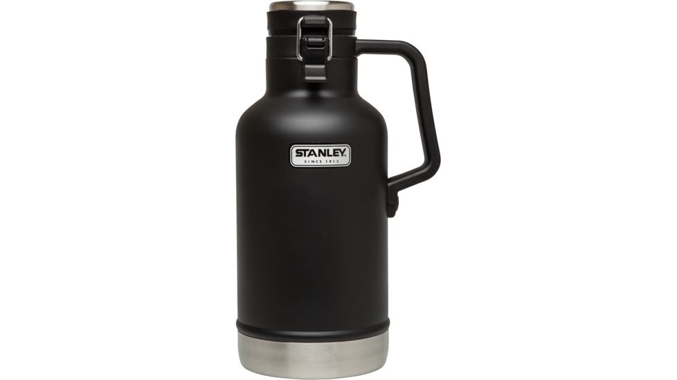 Classic Growler 2Qt + Adv Stacking Steel Tumblers-Matte Black + Multi