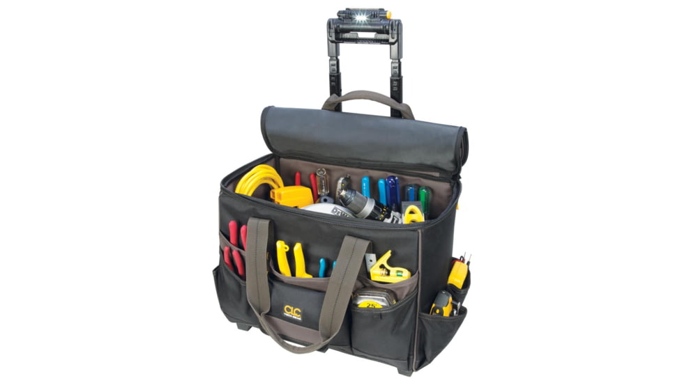 CLC Work Gear Tech Gear 17 Pocket - Light Handle 17" Roller Bag 56173