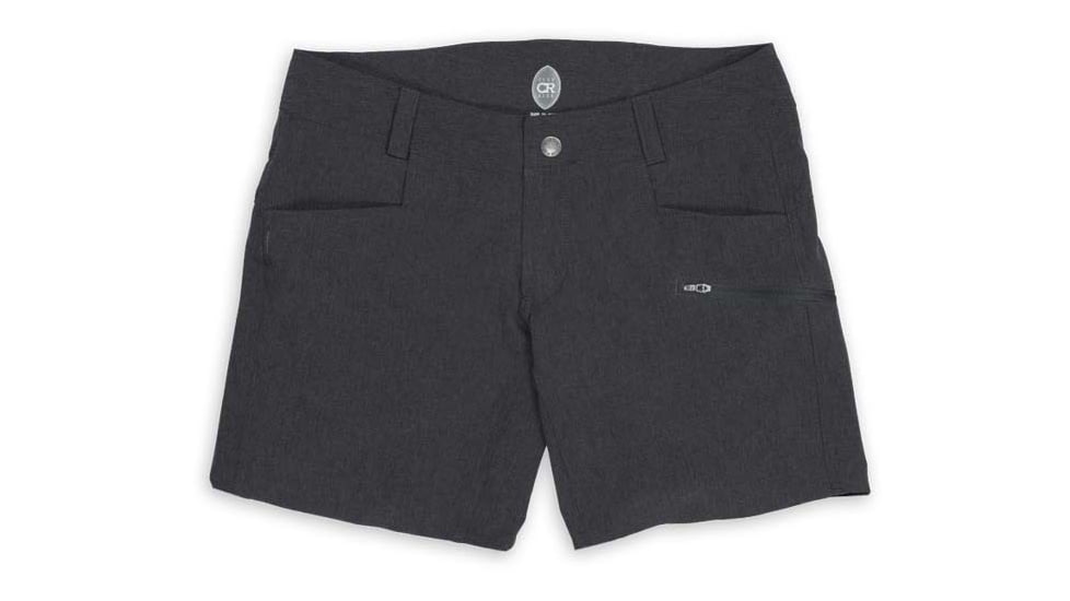 Club Ride Apparel Eden Shorts 7in w/ Level 2 Chamois - Womens, Asphalt Grey, Small, 4963980050503