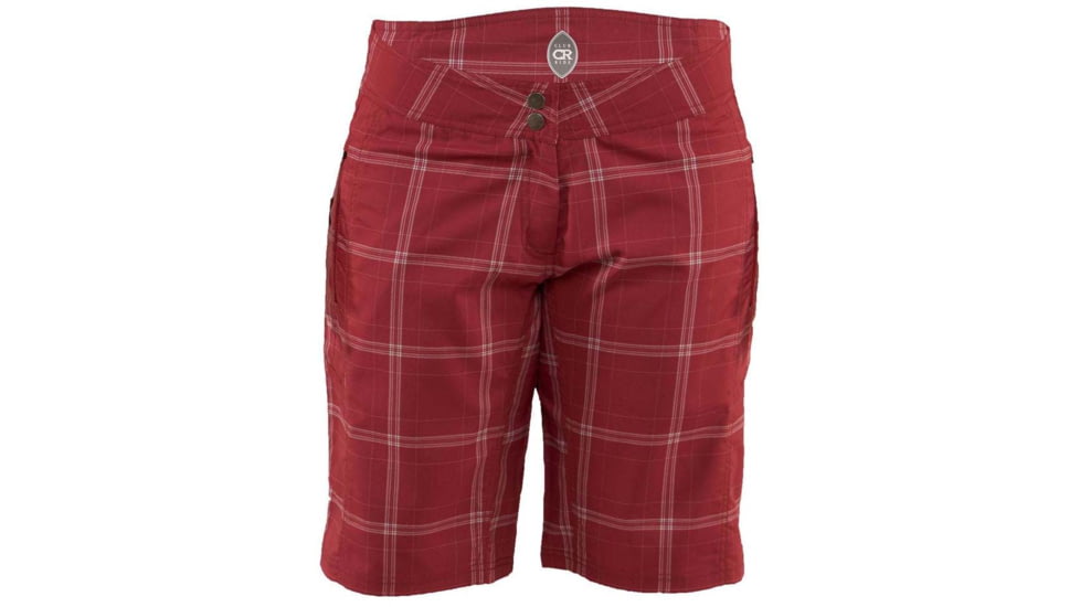Club Ride Apparel Ventura Shorts - Womens, Cayenne Red Plaid, Small, 6730275749959
