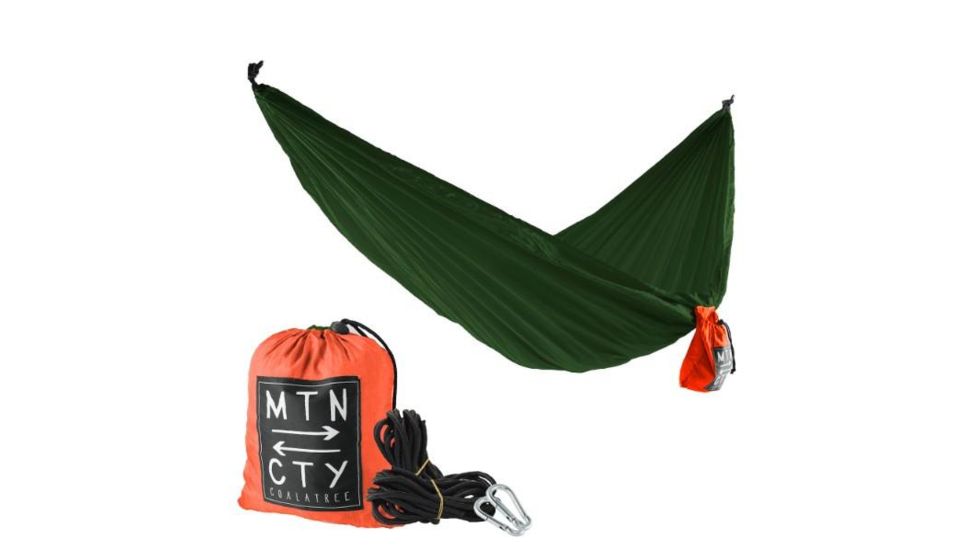 Coalatree Loafer Single Hammock, Olive/Orange Loaf-Ham-Olive