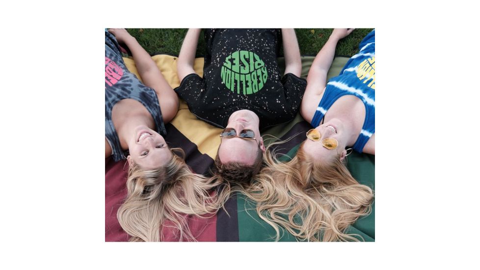 Coalatree Marley Kachula Blanket, Green/Red/Yellow, 50 x 72 flat Ziggy-kachula