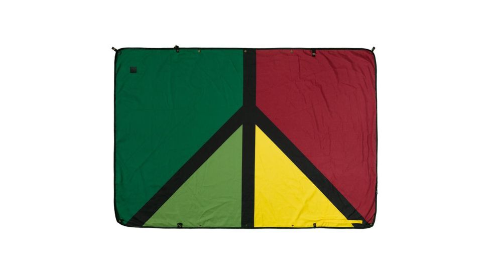 Coalatree Marley Kachula Blanket, Green/Red/Yellow, 50 x 72 flat Ziggy-kachula