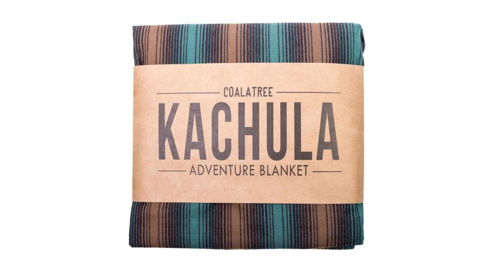Coalatree Wooden Forest Kachula Blanket, Brown/Green, 50 x 72 flat Green-Gold-KAC-BLANKET-v2