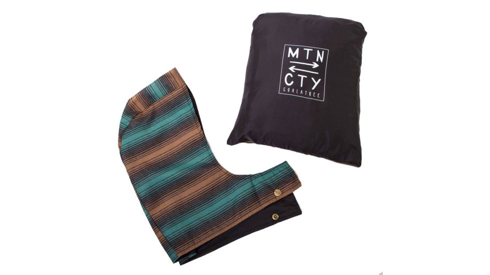 Coalatree Wooden Forest Kachula Blanket, Brown/Green, 50 x 72 flat Green-Gold-KAC-BLANKET-v2