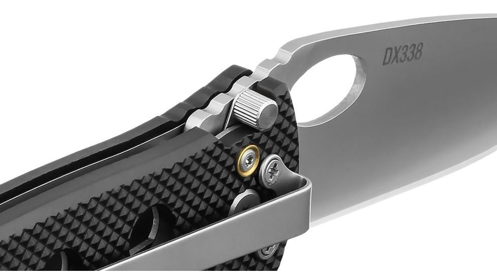 Coast DX338 Stainless Steel, Double Lock Folding Knife CP 3.5in Blade, Black, Clam 20808