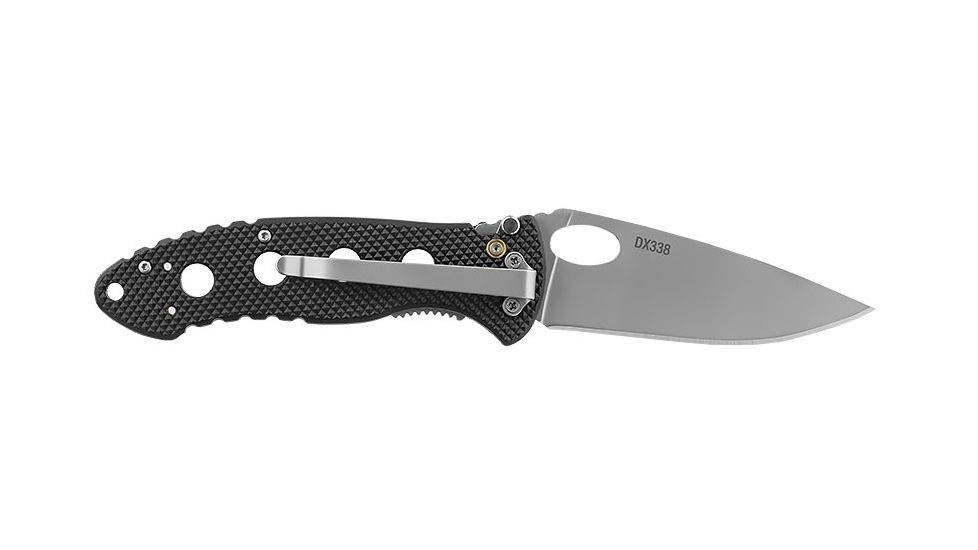 Coast DX338 Stainless Steel, Double Lock Folding Knife CP 3.5in Blade, Black, Clam 20808