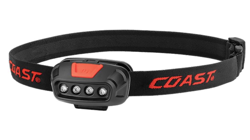 Coast FL11 Dual Color Headlamp,White,Red CP 130 Lumens,Black,Clam 21424