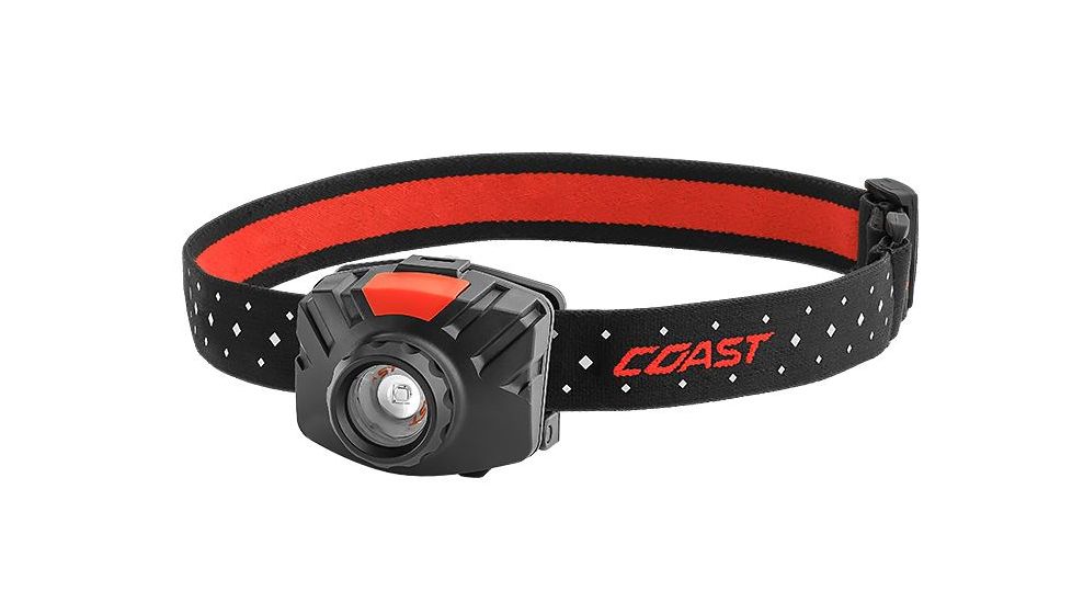 Coast FL70 Pure Beam, 3xAAA, Focusing Headlamp CP 405 Lumens, Black, Clam 21324