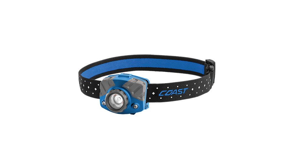 Coast FL75 Dual Color Pure Beam Focusing Headlamp, 435 Lumens, 3 x AAA, Blue, 20613