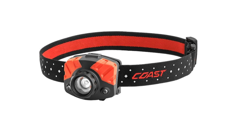 Coast FL75R Rechargeable Pure Beam Focusing Headlamp, 530 Lumens, Li-Ion Pack/3 x AAA, Gift Box, Black, 21531