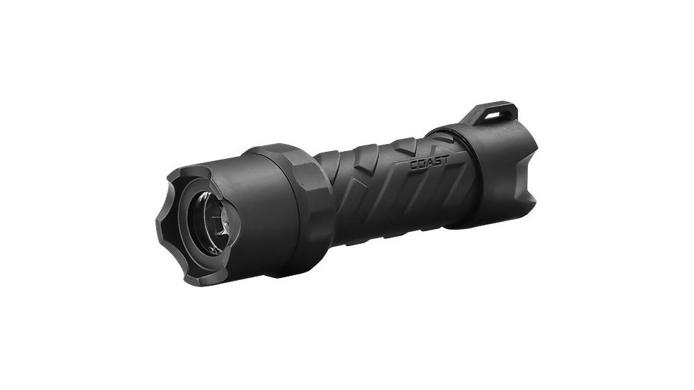 Coast PolySteel 200 Pure Beam Focusing Flashlight 250 Lumens, Black, Clam 20763