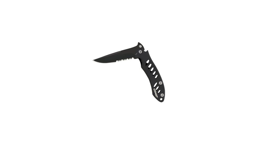 Coast C20146 Titanium Folder Knife w/ Stainless Steel Drop Point Blade, Clam Pack C20146CP