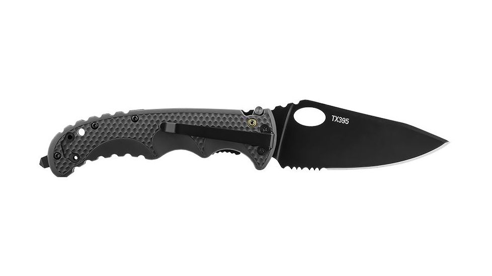 Coast TX395 CP Stainless Steel, Double Lock Folder, 3.9in Blade, Folding Knife, Black, Box 20846