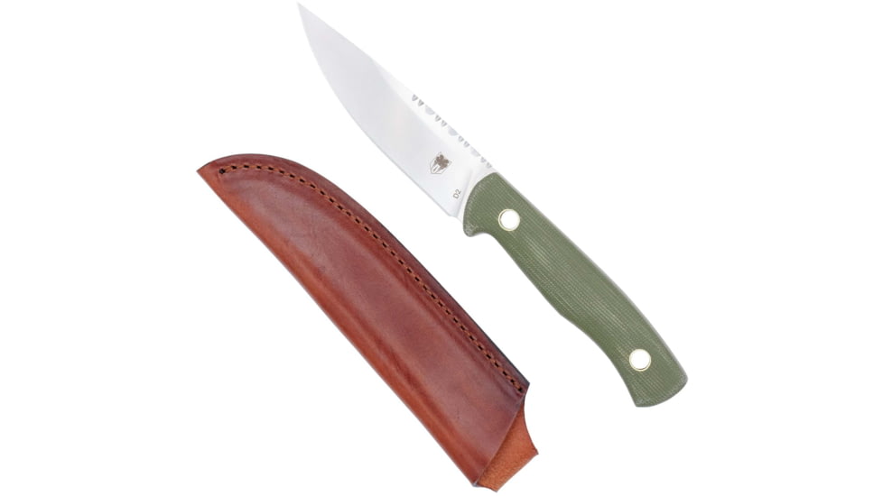 CobraTec Knives Koonsman Fixed Blade Knife, 4 in Blade, D2, OD Green, CTKMNODG