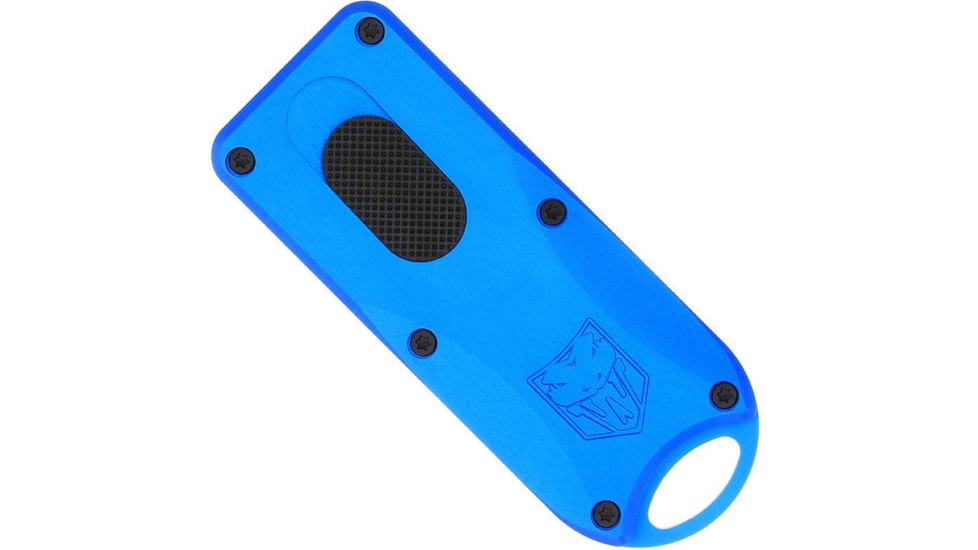 Cobratec Knives Cobratec Otf Bottle Opener Blue 4.62 Oal W/lanyard Loop