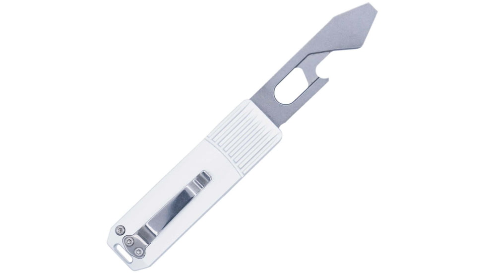 CobraTec Knives Hidden Release Bottle Opener/Screwdrive Folding Knife, 2.375 in Blade, Stainless Steel, CTHRSDBOSIL