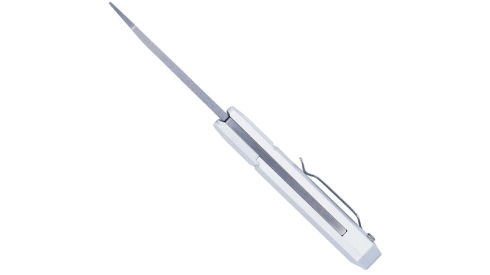 CobraTec Knives Hidden Release Bottle Opener/Screwdrive Folding Knife, 2.375 in Blade, Stainless Steel, CTHRSDBOSIL