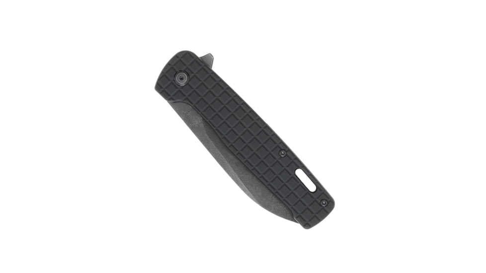 CobraTec Knives Rhino Folding Knife, 3.375in, D2 Stonewashed, Black, CTBLKRHINO