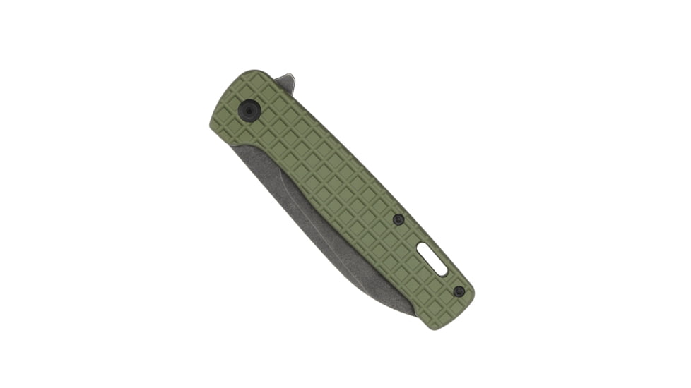 CobraTec Knives Rhino Folding Knife, 3.375in, D2 Stonewashed, Green, CTGRNRHINO