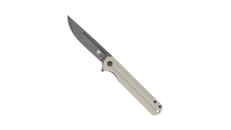 CobraTec Knives Streamline Folding Knive, 3.5in, D2 Stonewash, G-10, Tan, CTTANG10SL