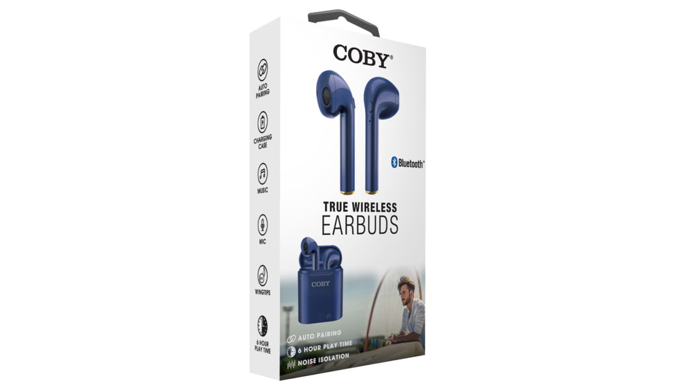 Coby 512 True Wireless Earbuds, Blue, COBY-CETW512BLU