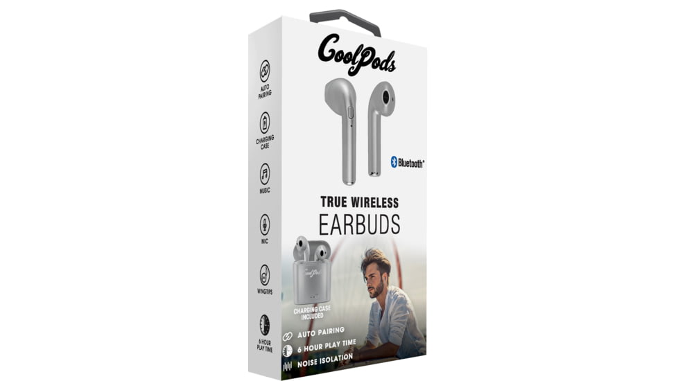Coby 512 True Wireless Earbuds, Silver, COOL-CETW512SL