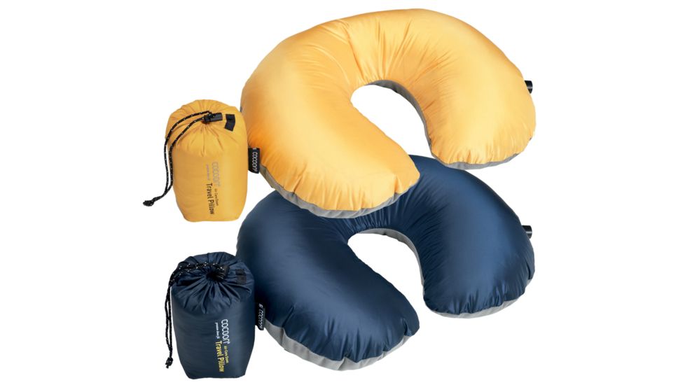 U-Shaped AirCore Down Pillow-Indigo