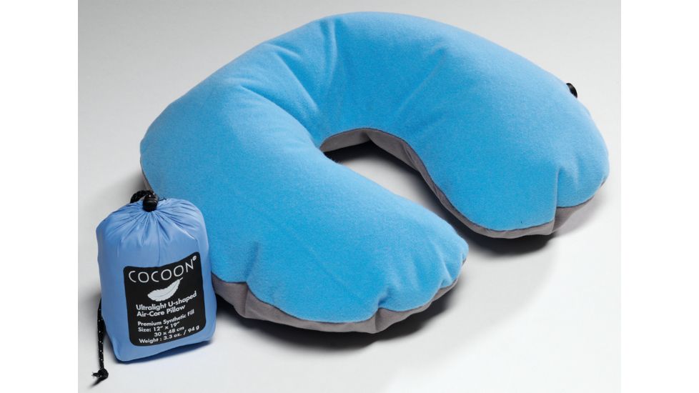 U-shaped UltraLight AirCore Pillow-Light Blue
