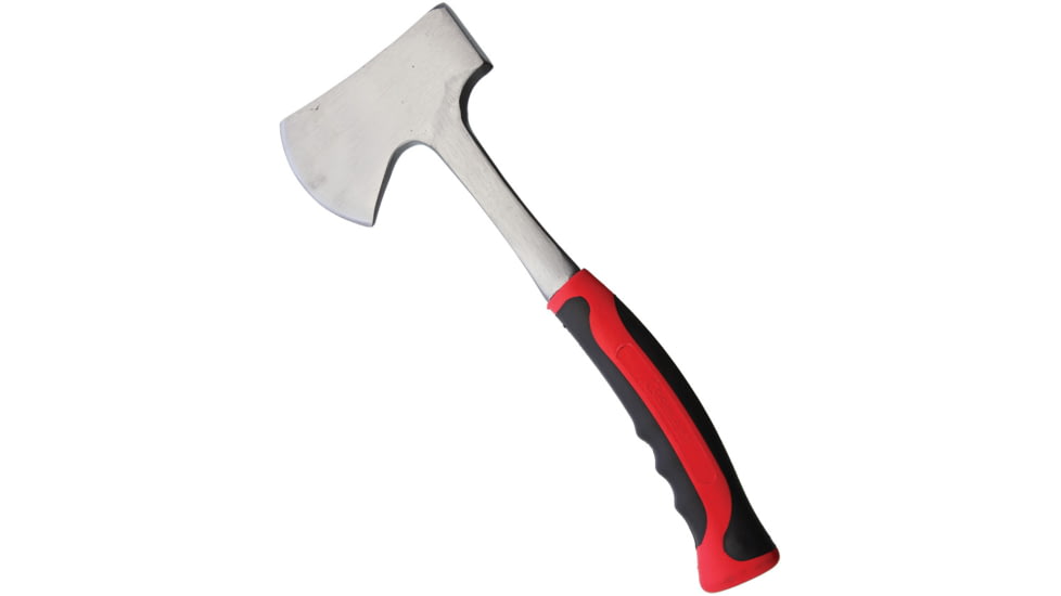 Coghlans Hatchet, 13.25 overall, Black and red finger grooved rubber handle, 2060