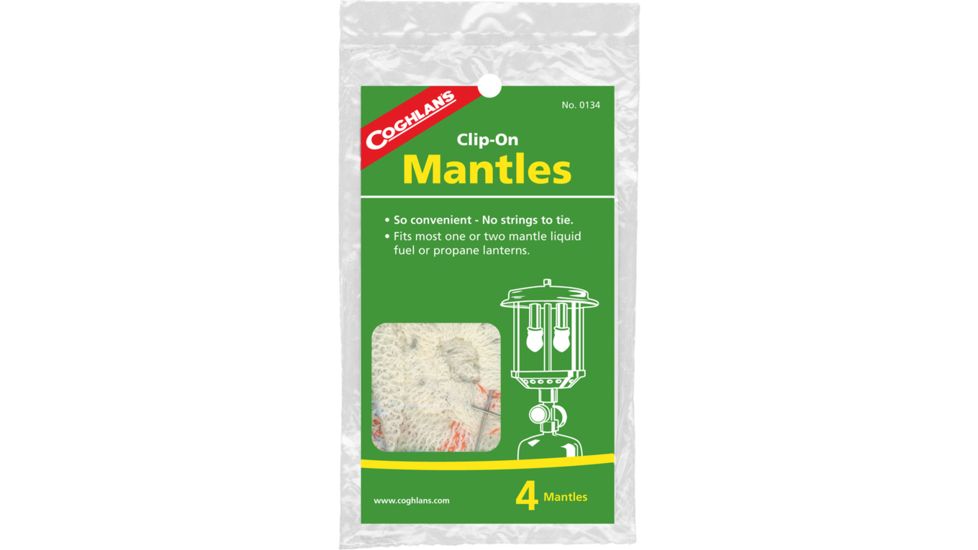 Coghlans Lantern Mantle Replacements, Clip-On, 4 Pack 189347