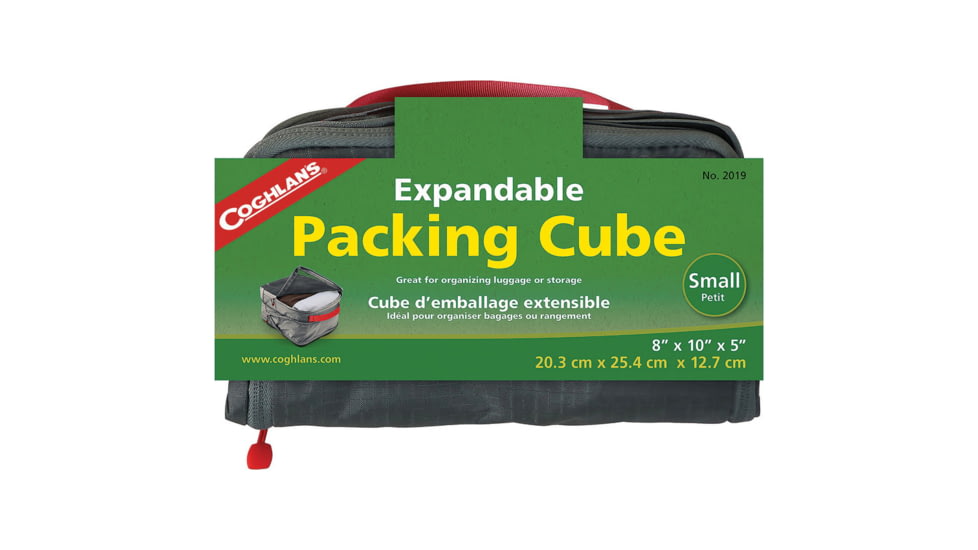Coghlans Small Packing Cube, Gray, 8in x 10in x 2.5in, Rip-Stop Nylon Construction, 2019