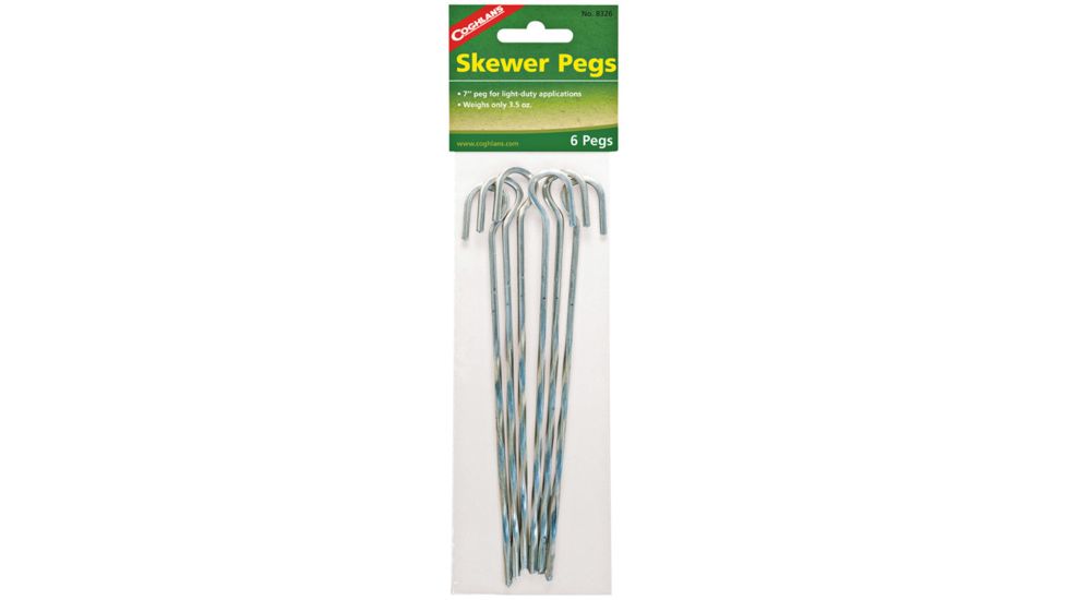 Coghlans Steel Skewer Tent Peg 7'' 6pk 8326