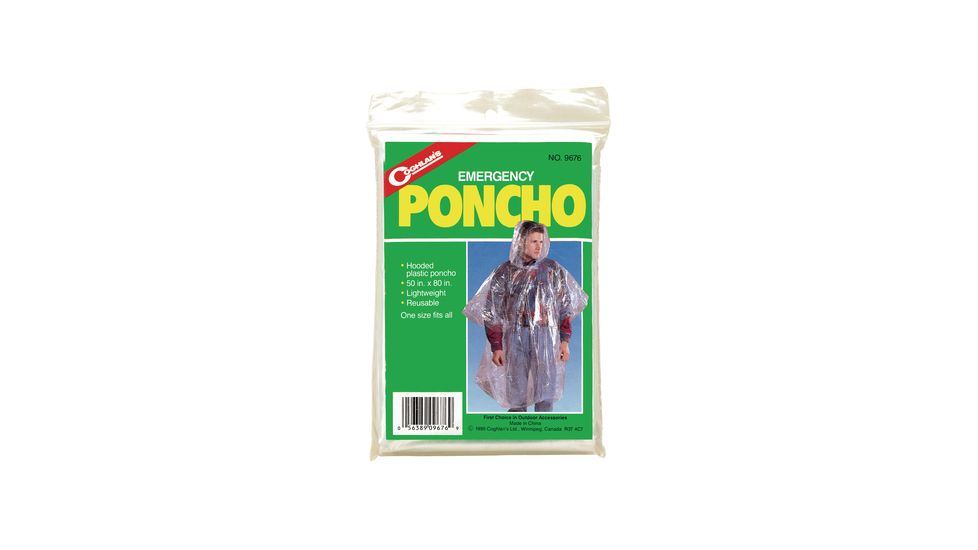 Coghlans Transparent Emergency Poncho 9676