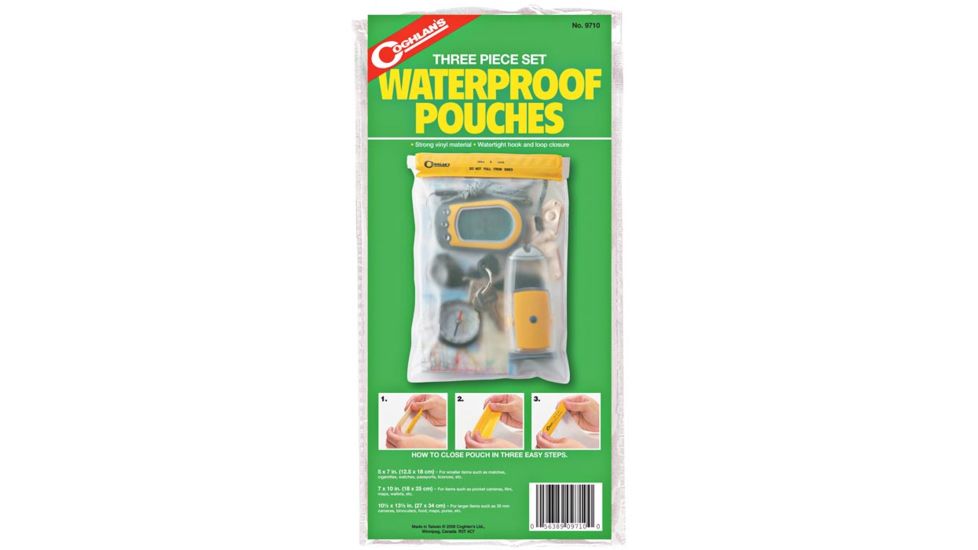 Coghlans Waterproof Pouches 3pk 9710