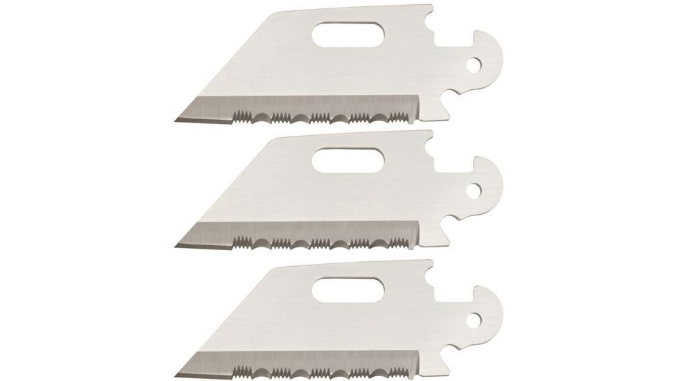 Cold Steel Click N Cut Replacement Blade, 3 Pack of 2.5in Serrated Utility Edge Blades, CS-40AP3C