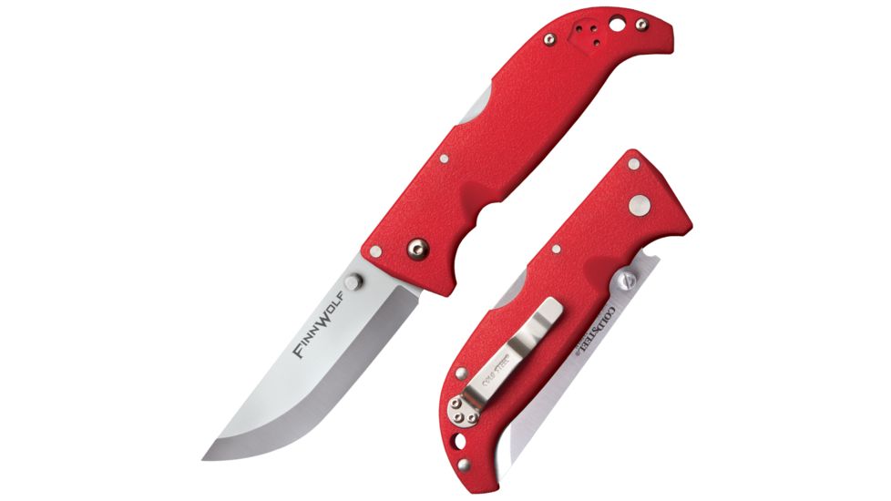 Cold Steel Finn Wolf Knife, Red/Silver, 7 7/8in, CS-20NPRDZ
