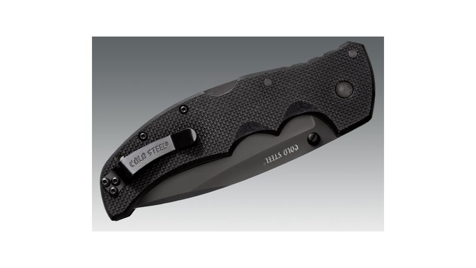 Cold Steel Recon 1 Folding Knife, 4in Spear Point Plain Carpenters CTS XHP Alloy w/ DLC Coating, Black G10 Handle, CS-27TLCS