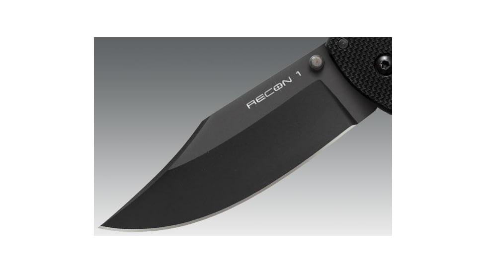 Cold Steel Recon 1, Black G-10 Handle, Black Blade, Clip, Plain 27TLC