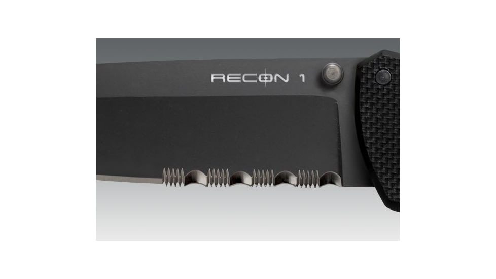 Cold Steel Recon 1, Black G-10 Handle, Black Tanto Bl, Combo 27TLTH