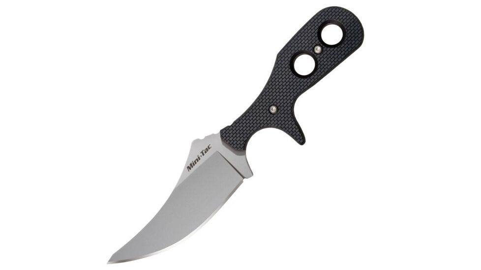 Cold Steel Mini Tac Skinner 6.63in Fixed Blade Knife, Black/Silver, 6.63in, CS-49HSFZ