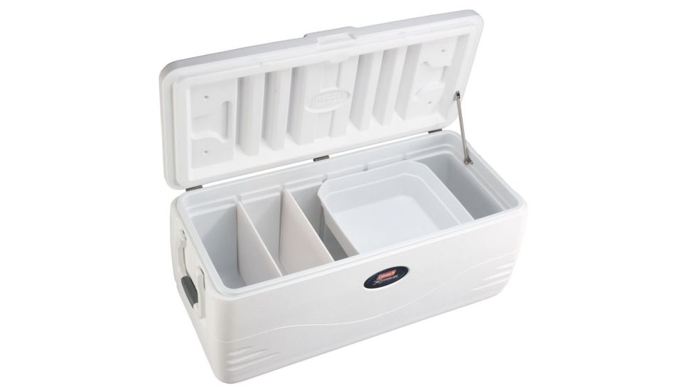 Coleman 150 Quart Heritage XP H20 Marine Cooler , OMLD Tri, White, Holds 223 Cans 3000002236