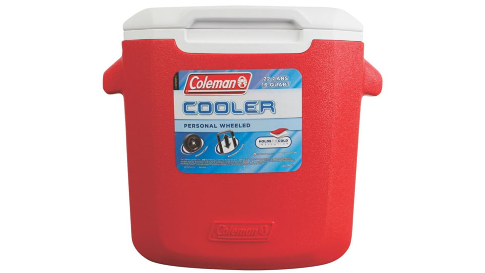 Coleman 16 Quart Wheeled Cooler, 6219, Red, Holds 22 Cans 3000001169