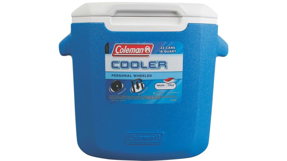 Coleman 16 Quart Wheeled Cooler, 6219, Blue, Holds 22 Cans 3000001170