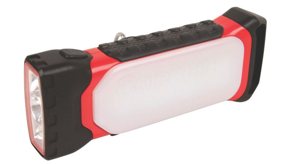 Coleman 2 In 1 Utility Light Flashlight, 200 Lumens, IPX4 Water-Resistant Design, Black / Red 2000022333