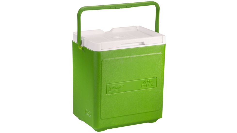 Coleman 20 Can PartyStacker Cooler, Compatible W/ Other PartyStacker Items, Green, 18 Quart 3000000486