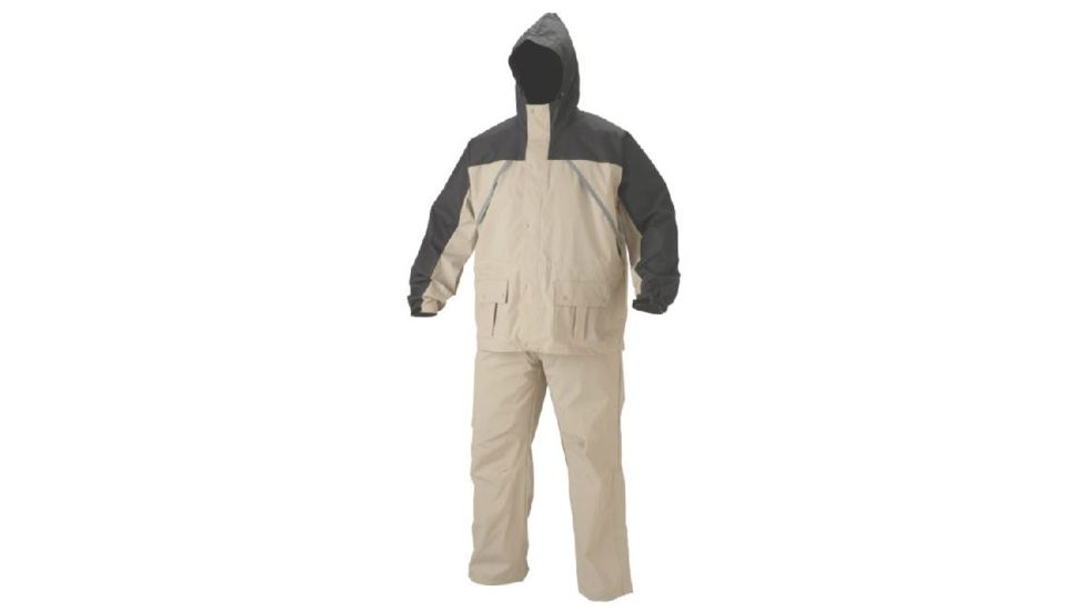 Coleman .20 MM PVC / Nylon Rain Suit, Tan, Large 2000015018