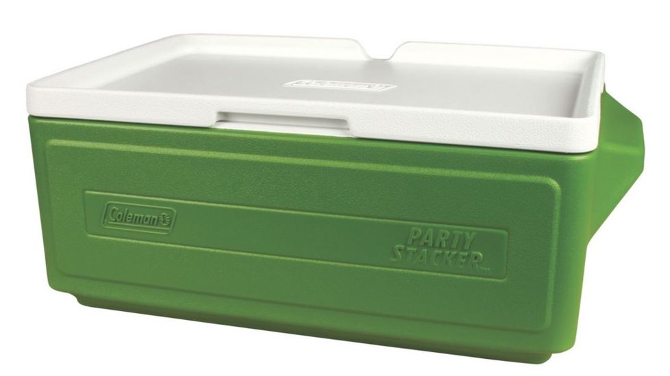 Coleman 24 Can PartyStacker Cooler, Compatible W/ Other PartyStacker Items, Green, 23 Quarts 3000000451
